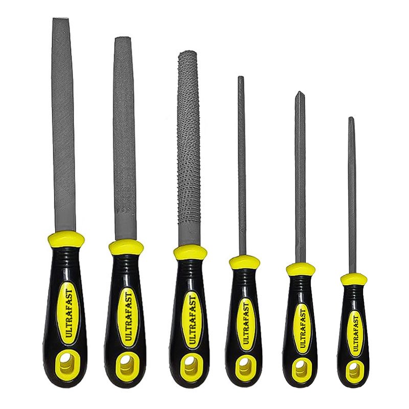 STEEL FILES WITH HANDLE SET 6 PCS